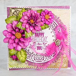 Heartfelt Creations Large Garden Zinnia -leimasin