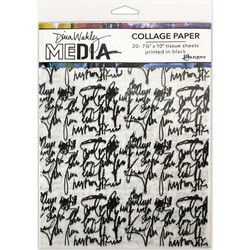 Dina Wakley Media Collage Tissue -paperipakkaus Just Words