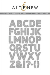 Altenew Linear Pathway Alpha, Outline -stanssi