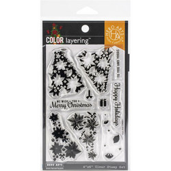Hero Arts leimasin- ja stanssisetti Color Layering Poinsettia Christmas Tree