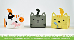 Lawn Fawn stanssisetti Tiny Gift Box Cat Add-On