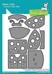Lawn Fawn stanssisetti Tiny Gift Box Ladybug Add-On