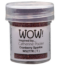 Wow! Embossing Glitters -kohojauhe, sävy Cranberry Sparkle by Catherine Pooler (R,T)