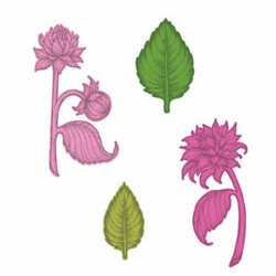Heartfelt Creations Dahlia and Leaves -stanssisetti