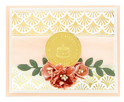 Spellbinders Glimmer Hot Foil -kuviolevy Fanfare Border