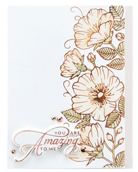 Spellbinders Glimmer Hot Foil -kuviolevy Sweet Blooms Border
