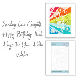 Spellbinders stanssisetti Simply Perfect Mix & Match Sentiments