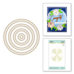 Spellbinders Glimmer Hot Foil -kuviolevy Essential Duo Lines Glimmer Circles