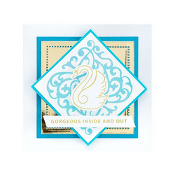 Spellbinders Glimmer Hot Foil -kuviolevy Graceful Swan + stanssi