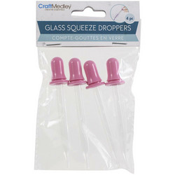 Glass Squeeze Droppers -pipetit, 4 kpl