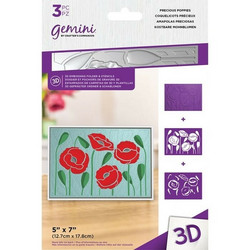 Gemini 3D kohokuviointikansio ja sapluuna Precious Poppies