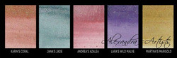 Lindy's Stamp Gang Shimmer Magicals -jauheet, Alexandra's Artists