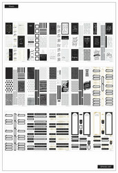 Mambi Happy Planner Value Pack -tarrapakkaus Black & White