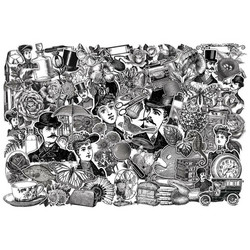 Tim Holtz Idea-Ology Die-Cut -leikekuvat, Engraving, 78 kpl
