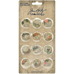 Tim Holtz Idea-Ology Metal Quote Flair -koristeet