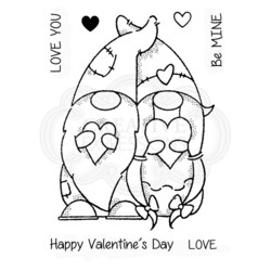 Woodware leimasin Valentine Gnome