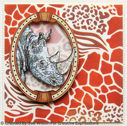 Creative Expressions sapluuna Animal Prints, 7