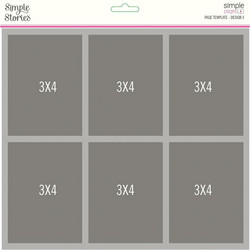Simple Stories Simple Pages Page Template #3 -sapluuna