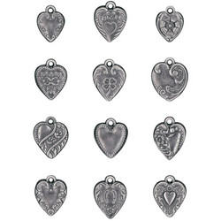 Tim Holtz Idea-Ology Metal Adornments -koristeet, Hearts