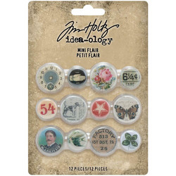 Tim Holtz Idea-Ology Mini Flair Buttons -koristeet