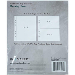 49 and Market Foundations Page Protectors -taskut Everyday Basics