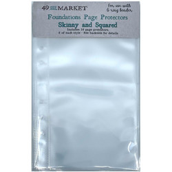 49 and Market Foundations Page Protectors -taskut Skinny & Squared