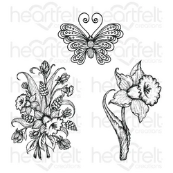 Heartfelt Creations Delightful Daffodil & Butterfly -leimasin