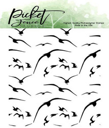 Picket Fence leimasin Birds in Flight