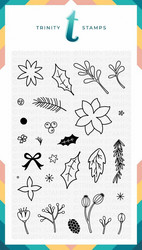 Trinity Stamps leimasin Winter Botanical