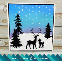 Trinity Stamps leimasin Seasons Greetings Silhouettes