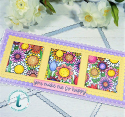 Trinity Stamps leimasin Doodle Garden Slimline