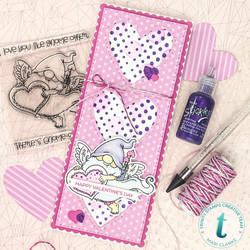 Trinity Stamps stanssi Slimline Tall Heart Trio