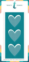 Trinity Stamps stanssi Slimline Tall Heart Trio