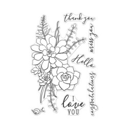 Hero Arts Succulent Bouquet -leimasinsetti