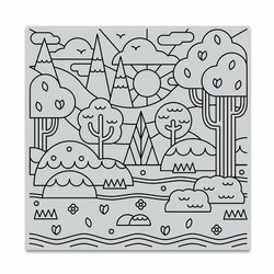 Hero Arts leimasin Forest Shapes Bold Prints