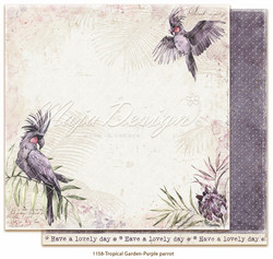Maja Design Tropical Garden skräppipaperi Purple parrot