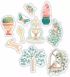 Craft Consortium Secret Garden Wooden Shapes -koristeet