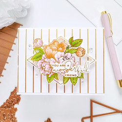 Spellbinders Glimmer Hot Foil -kuviolevy Glimmering Peony