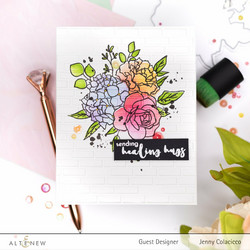 Altenew Inky Bouquet Simple Coloring -sapluuna