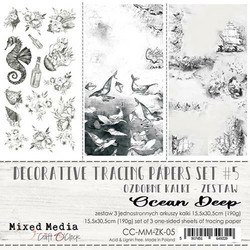 Craft O'clock Mixed Media Ocean Deep -kuultopaperit