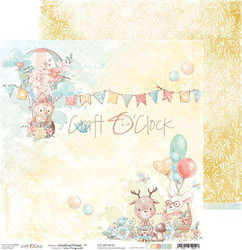 Craft O'clock skräppipaperi Woodland Friends 01