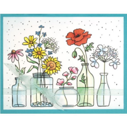 Stampendous Slim Wildflower Jars -leimasin