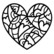 Woodware sapluuna Doodle Heart