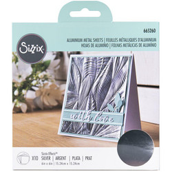 Sizzix Surfacez Aluminum Metal -arkit, sävy Silver