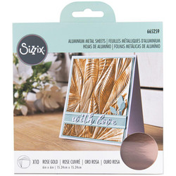 Sizzix Surfacez Aluminum Metal -arkit, sävy Rose Gold