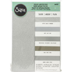 Sizzix Surfacez Opulent Cardstock -pakkaus, Silver
