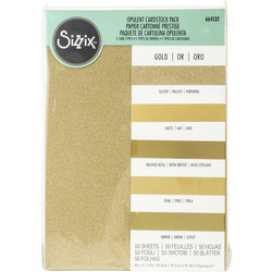 Sizzix Surfacez Opulent Cardstock -pakkaus, Gold