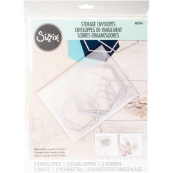 Sizzix Plastic Storage Envelopes, säilytystaskut, 2 kpl