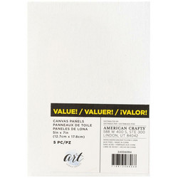 Art Supply Basics Panel Back Canvas -pohjat, 5 kpl, 5