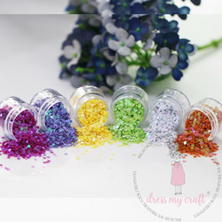 Dress My Craft Shaker Elements -koristeet, Heart Sequins